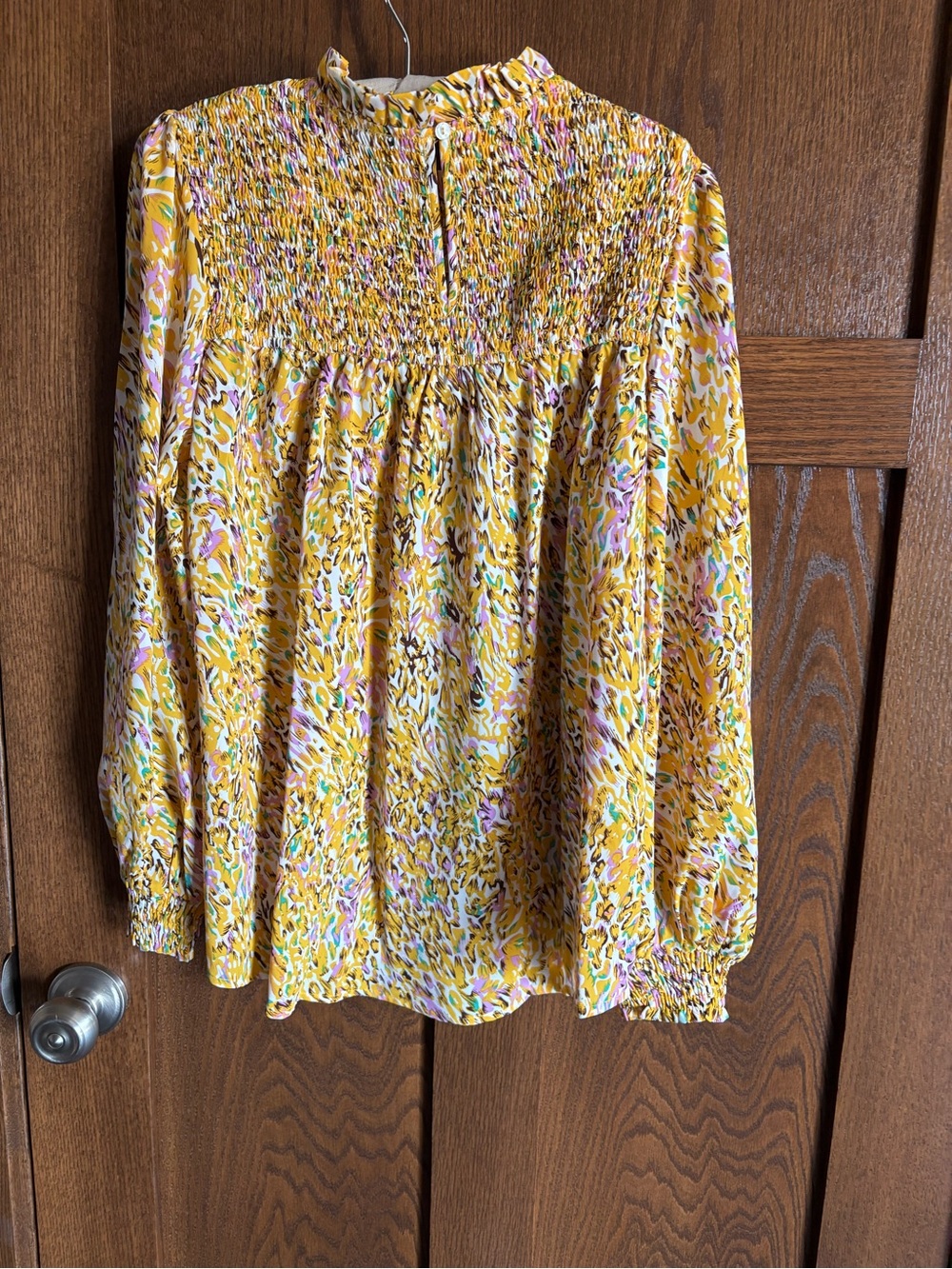 Yellow Floral Smocked Women’s Skirt Jodifl. Small - Picture 6 of 8